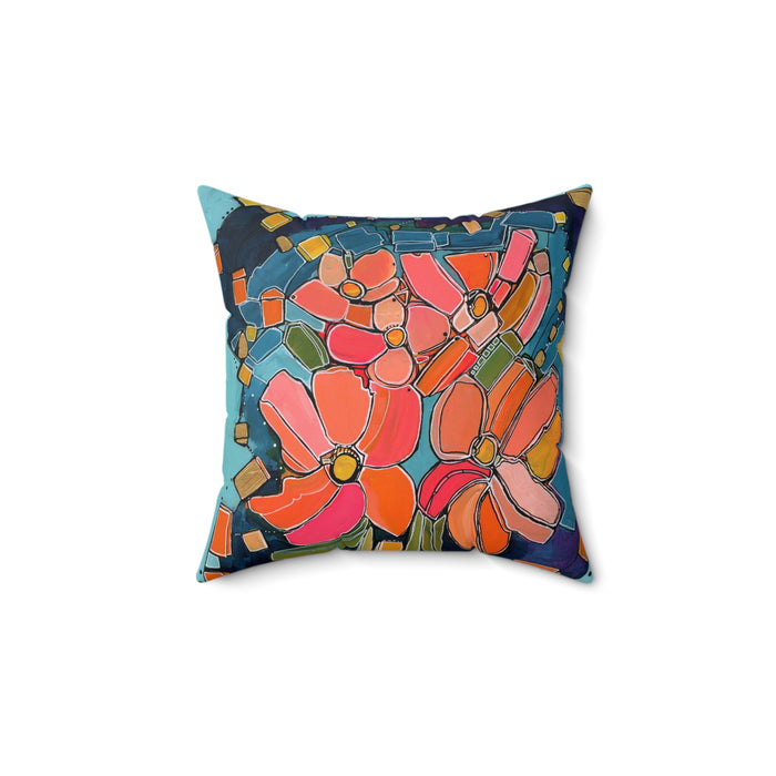 Fireflies and Daisies Throw Pillow