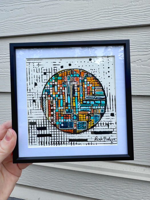 New York Grid- Original Painting by Leah Nadeau