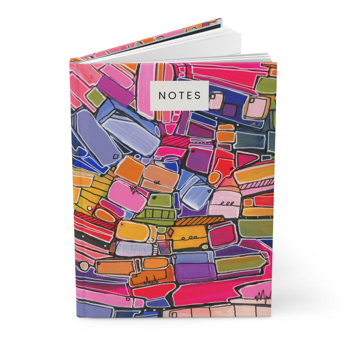 "Dopamine Chaser" Hardcover Journal — Colorful Abstract Notebook