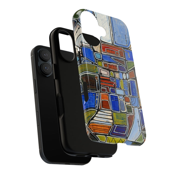 Abstract Mosaic Tough Phone Case — Colorful Geometric  Protective Cover