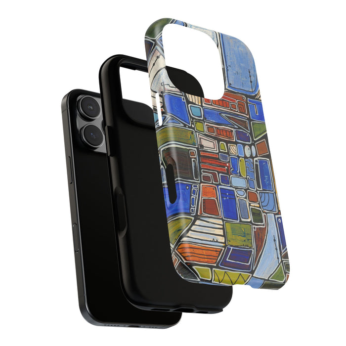 Abstract Mosaic Tough Phone Case — Colorful Geometric  Protective Cover