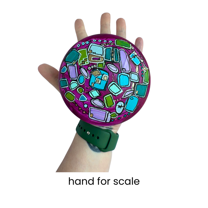 Purple Memory Vessel- An Original hand-painted ceramic