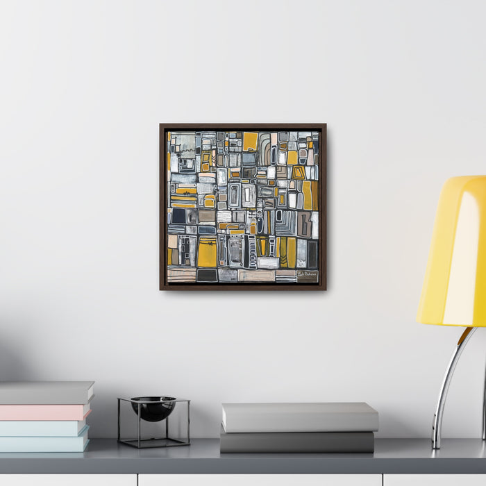 The Industrial District Framed Canvas Print