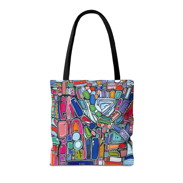 Abstract Colorblock Tote Bag — Vibrant Geometric Art Print