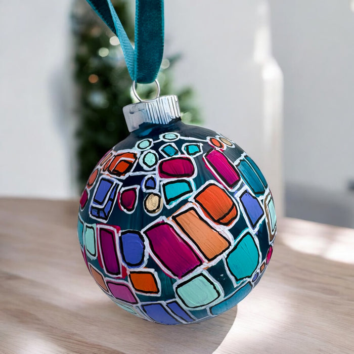 "Memory Den" Glass Ornament