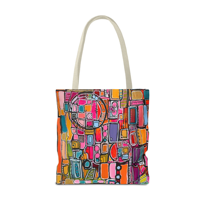 Pink Pony Club Colorful Abstract Tote Bag, Art-Inspired Shopping Bag, Eco-Friendly Carry All, Gift for Art Lovers, Beach Bag, Everyday Use
