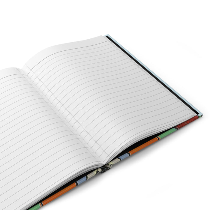 Abstract Geometric Notes Hardcover Journal — Colorful Modern Art Notebook