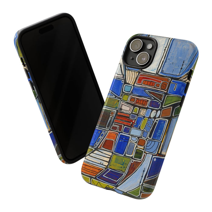 Abstract Mosaic Tough Phone Case — Colorful Geometric  Protective Cover