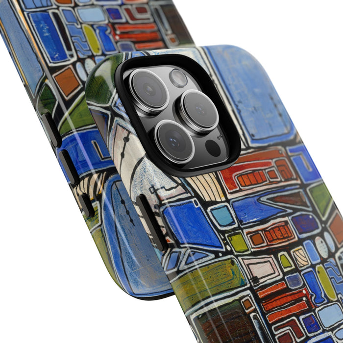 Abstract Mosaic Tough Phone Case — Colorful Geometric  Protective Cover