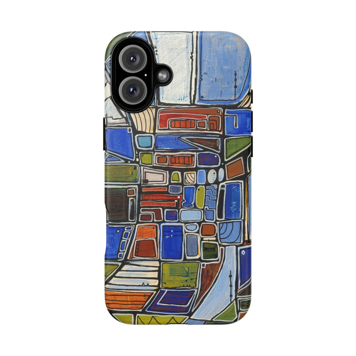 Abstract Mosaic Tough Phone Case — Colorful Geometric  Protective Cover