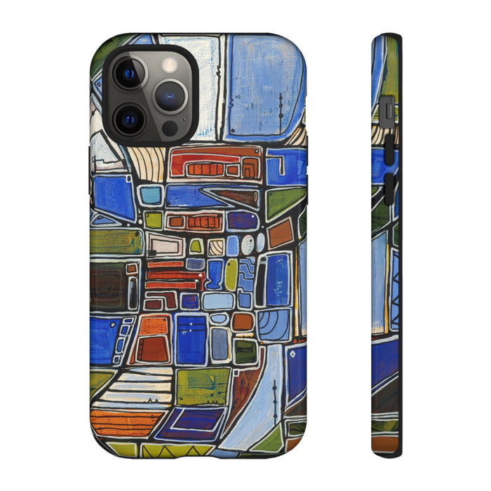 Abstract Mosaic Tough Phone Case — Colorful Geometric  Protective Cover