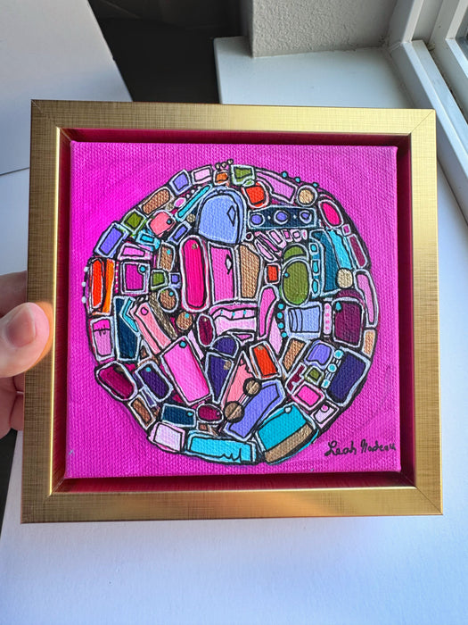 Hot Magenta- Original Painting by Leah Nadeau