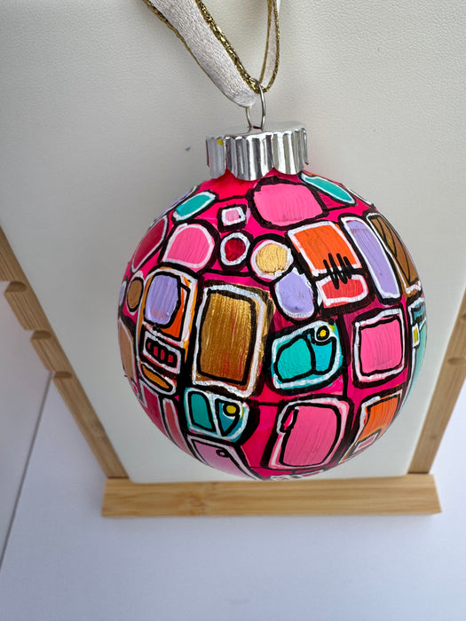 “Bubblegum” Glass Ornament
