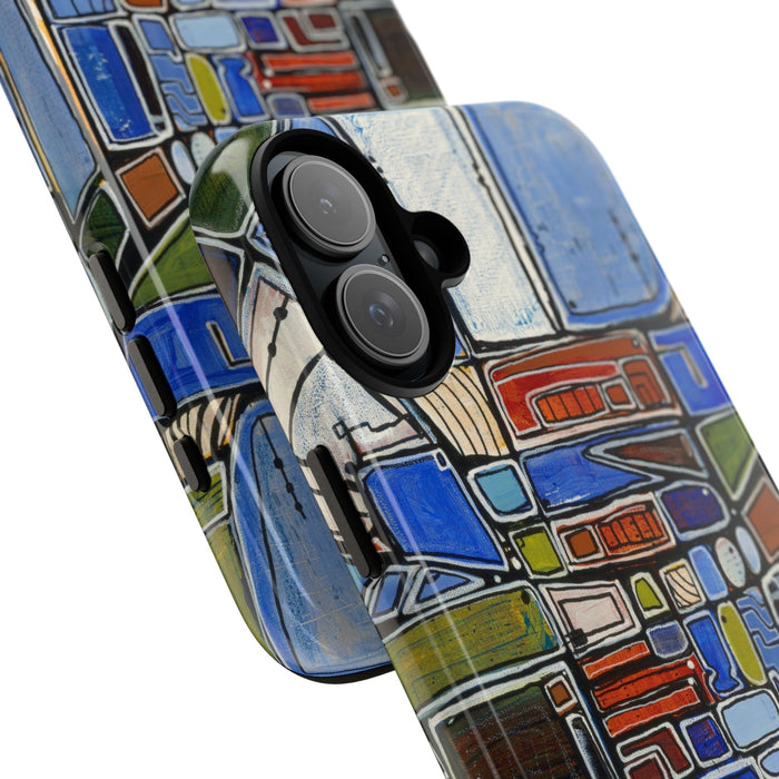Abstract Mosaic Tough Phone Case — Colorful Geometric  Protective Cover