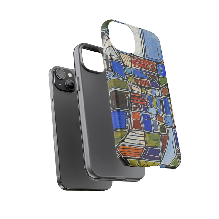 Abstract Mosaic Tough Phone Case — Colorful Geometric  Protective Cover