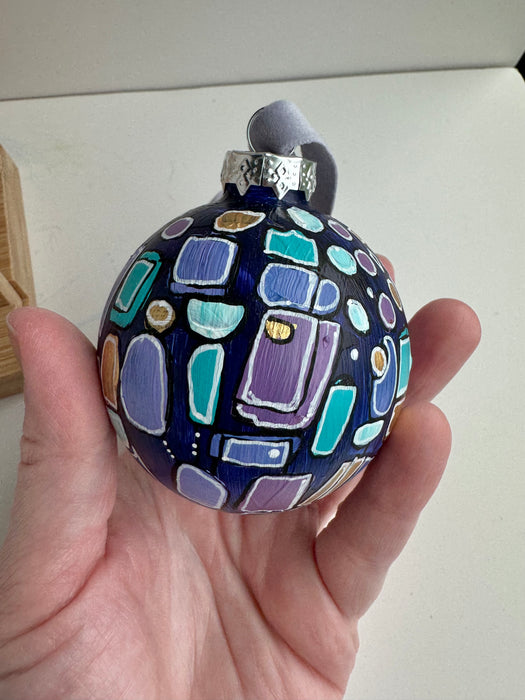 Glass Purple Ornament