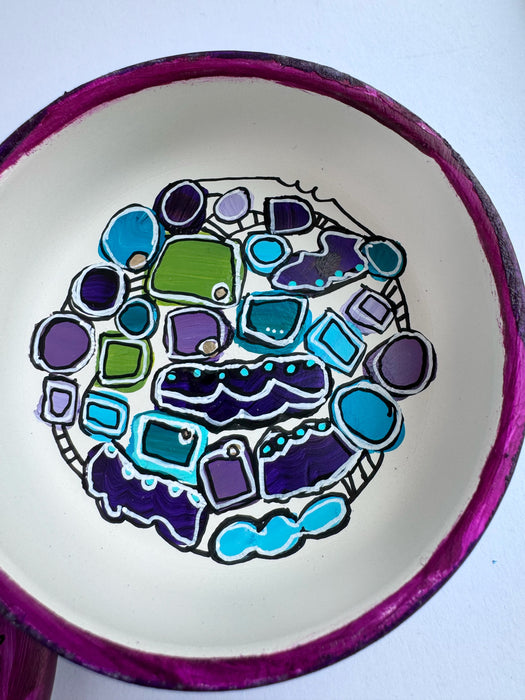 Purple Memory Vessel- An Original hand-painted ceramic
