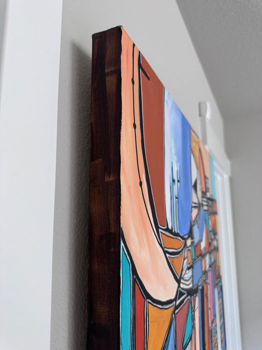 Caravel on the Horizon- Original Painting by Leah Nadeau