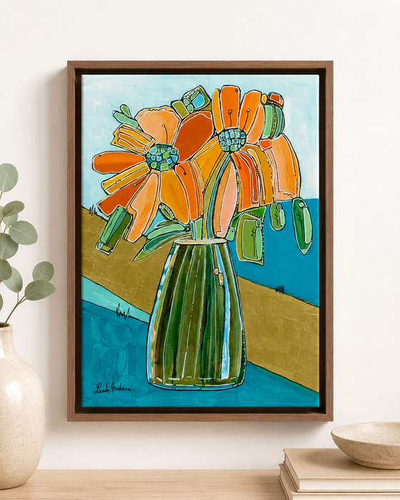"Atomic Daisy" Abstract Geometric Floral Fine Art Print