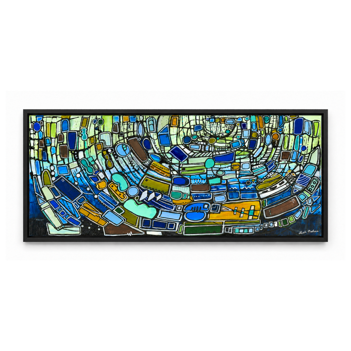 "Against The Current" Mid Century Modern Fine Art Print | Canvas and Paper Print | Atomic Art