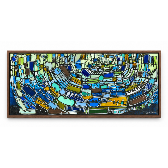 "Against The Current" Mid Century Modern Fine Art Print | Canvas and Paper Print | Atomic Art