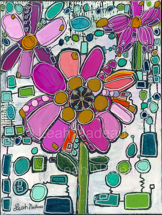 Atomic Anemone- Original Painting by Leah Nadeau