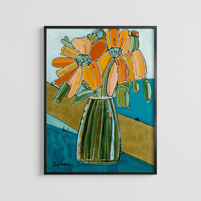 "Atomic Daisy" Abstract Geometric Floral Fine Art Print
