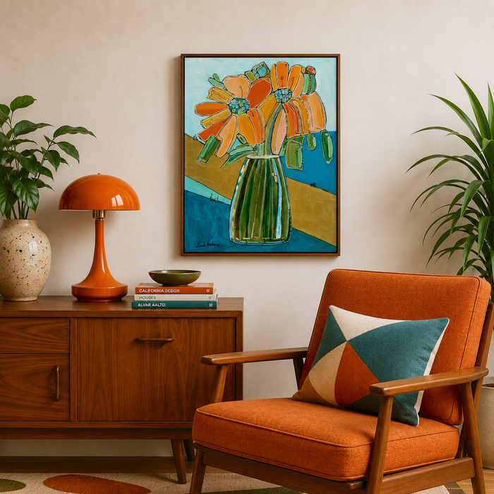 "Atomic Daisy" Abstract Geometric Floral Fine Art Print