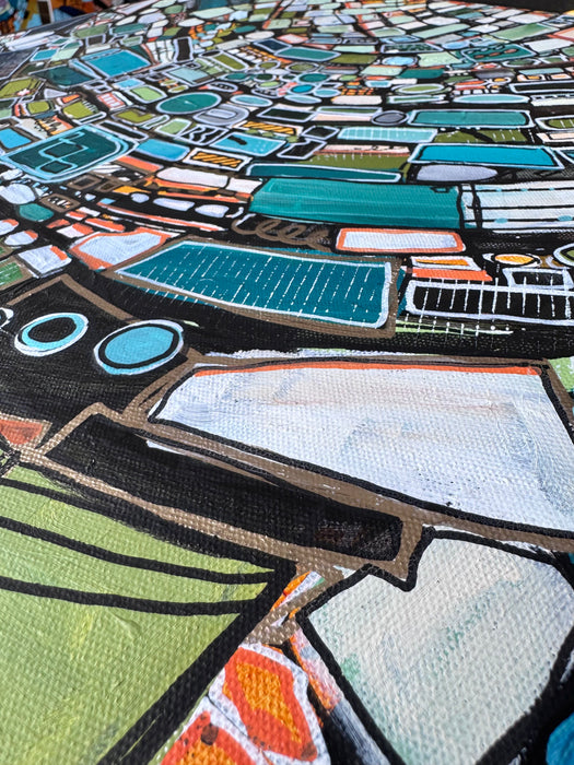 The Roller Rink- Original Painting by Leah Nadeau