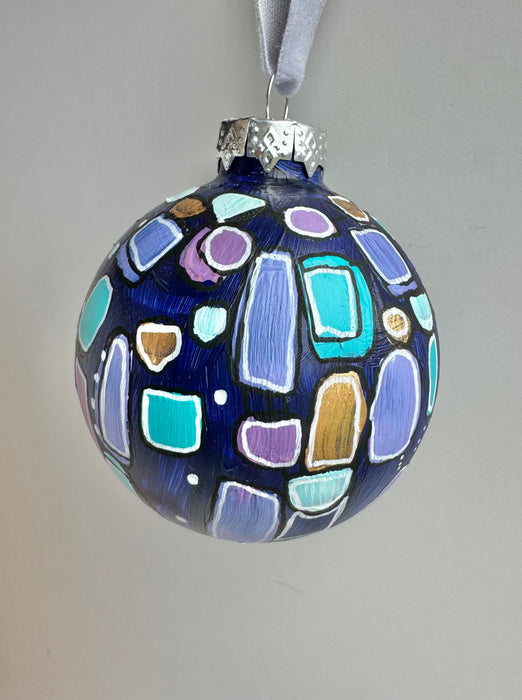 Glass Purple Ornament