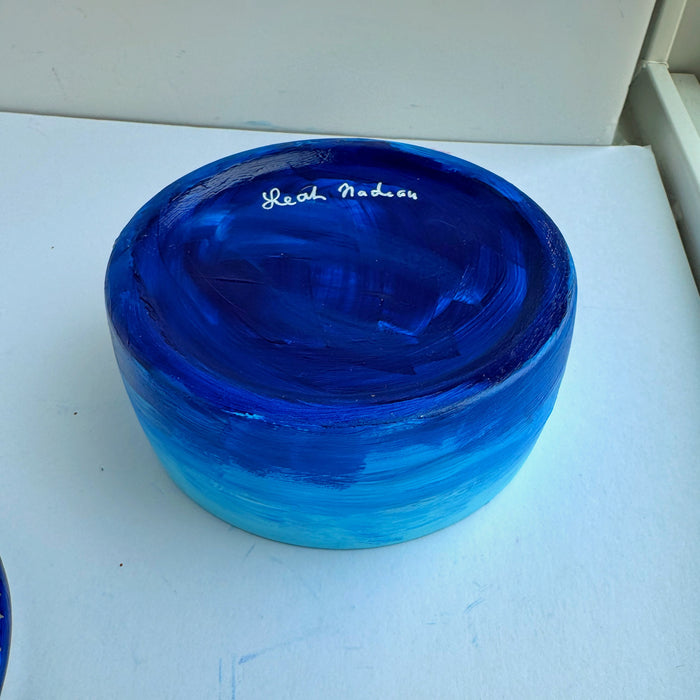 Blue Memory Vessel- Original Hand Painted Ceramic