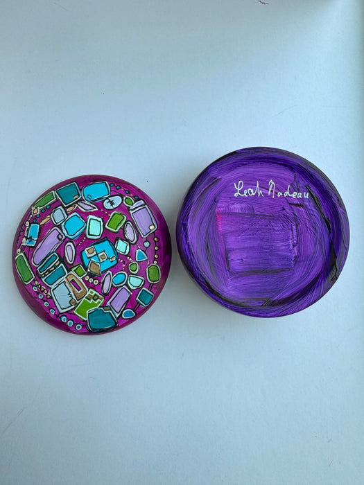 Purple Memory Vessel- An Original hand-painted ceramic