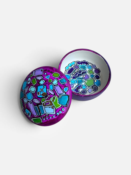 Purple Memory Vessel- An Original hand-painted ceramic