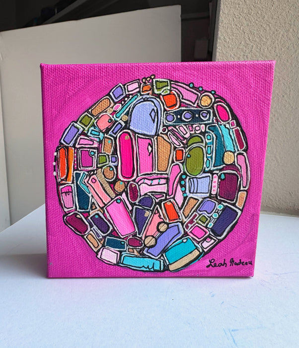 Hot Magenta- Original Painting by Leah Nadeau