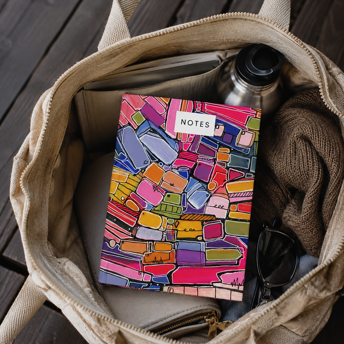 "Dopamine Chaser" Hardcover Journal — Colorful Abstract Notebook
