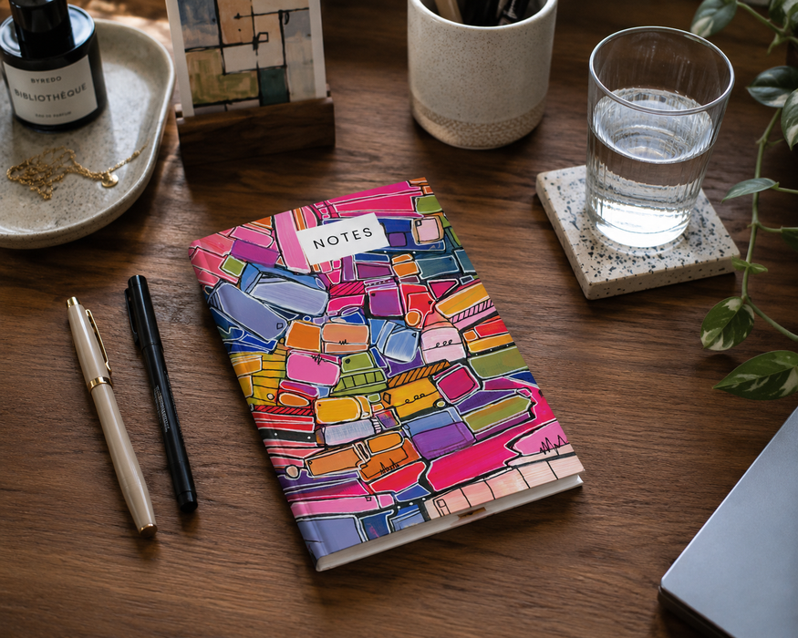 "Dopamine Chaser" Hardcover Journal — Colorful Abstract Notebook