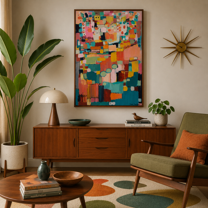 "Sunset Fiesta" Fine Art Print by Leah Nadeau | Geometric Abstract Wall Art