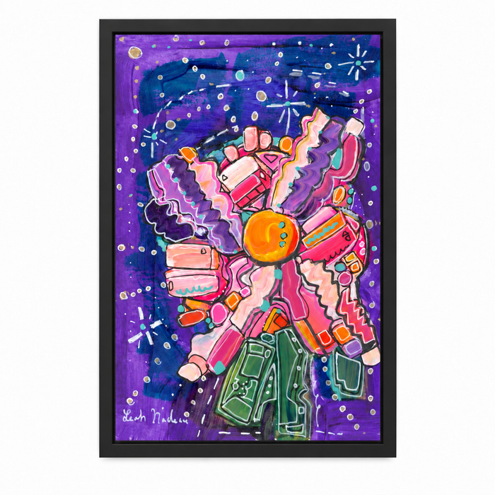 Space Floral- Original Painting by Leah Nadeau