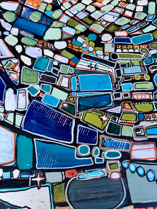 The Roller Rink- Original Painting by Leah Nadeau