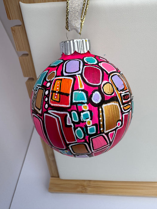 “Bubblegum” Glass Ornament