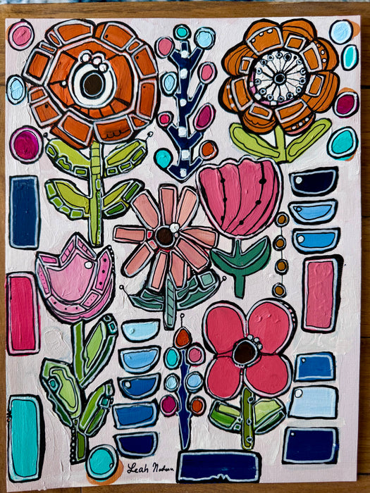 Garden Party- Original Painting by Leah Nadeau