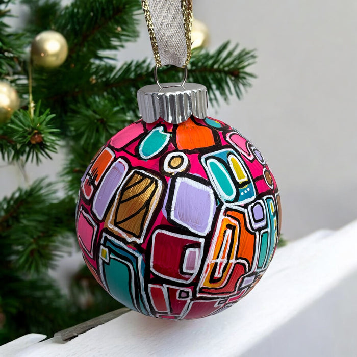 “Bubblegum” Glass Ornament