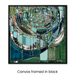 Evergreen Horizon Mid Century Modern Print in Black Frame