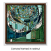 Evergreen Horizon Mid Century Modern Print in Walnut Frame