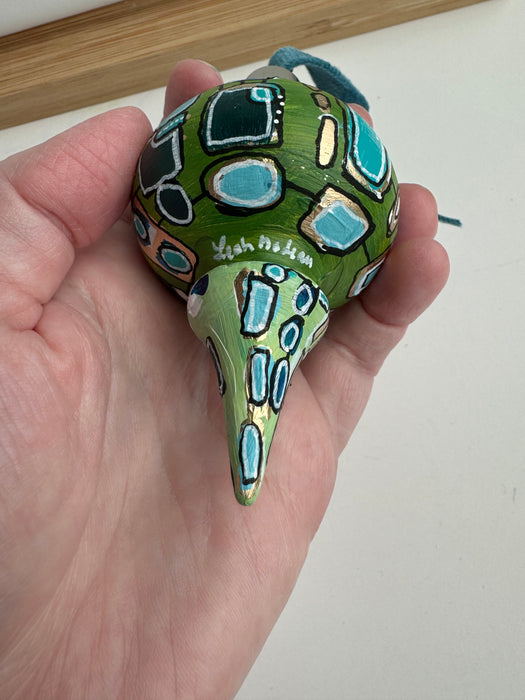 Green and Blue Ceramic Ornament