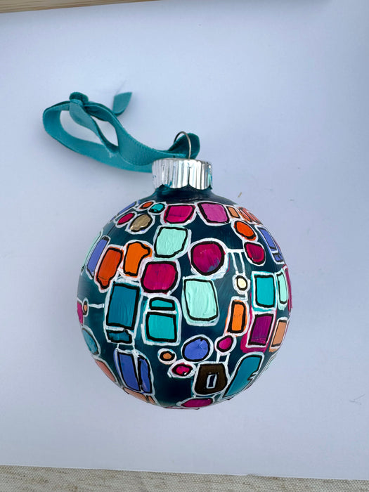 "Memory Den" Glass Ornament