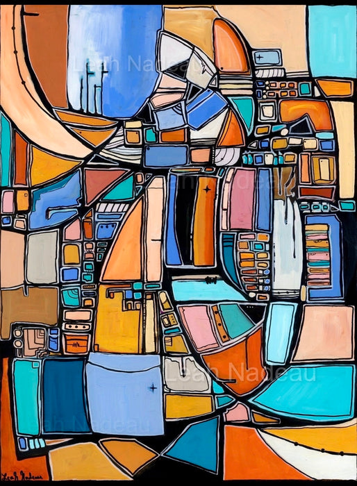 Caravel on the Horizon- Original Painting by Leah Nadeau