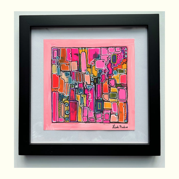 “My Fuscia is Bright” Framed Original Painting