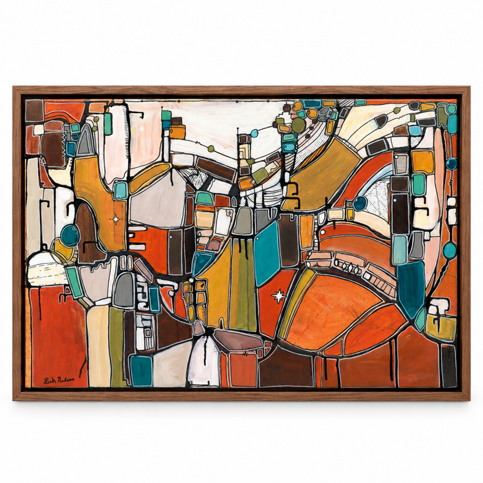 "Headliner" Mid Century Modern Fine Art Print on Canvas | Atomic Age Art