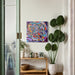 Geometric Purple Abstract Painting by Leah Nadeau
